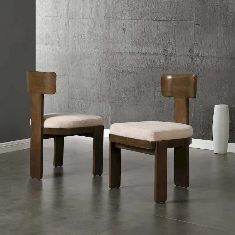 Chaises de salle à manger rembourrées, assise élégante et confortable, lot de 2
