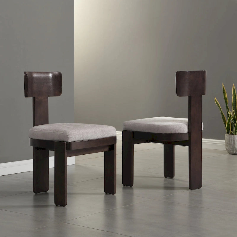 Chaises de salle à manger rembourrées, assise élégante et confortable, lot de 2