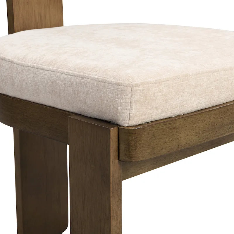 Chaises de salle à manger rembourrées, assise élégante et confortable, lot de 2