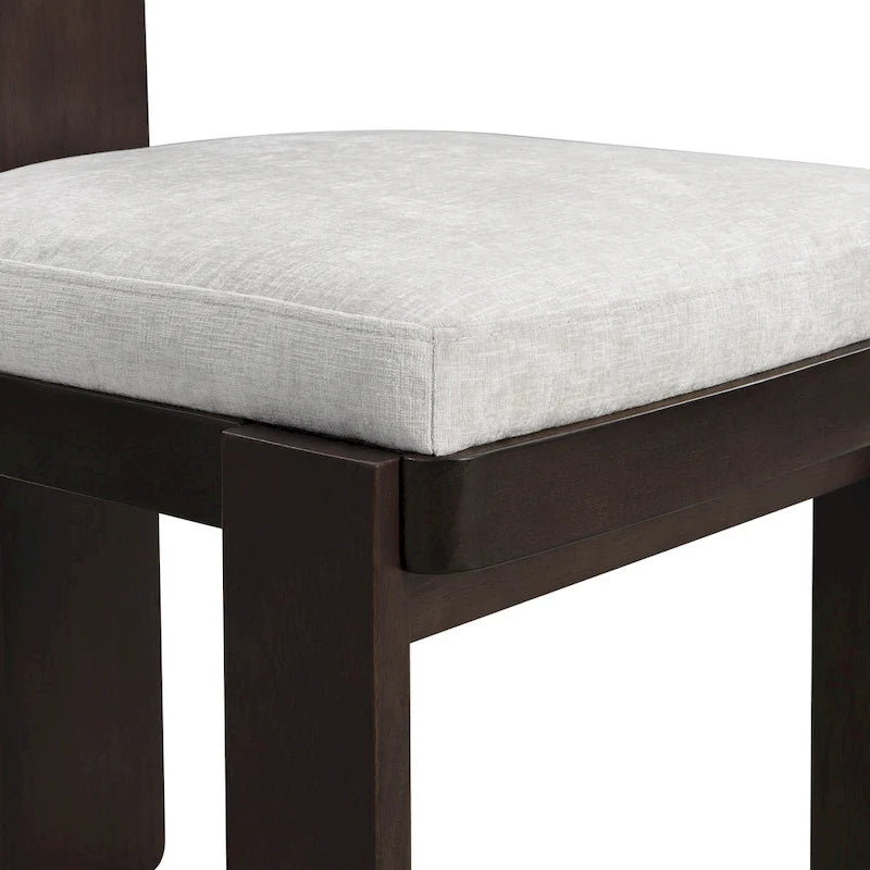 Chaises de salle à manger rembourrées, assise élégante et confortable, lot de 2