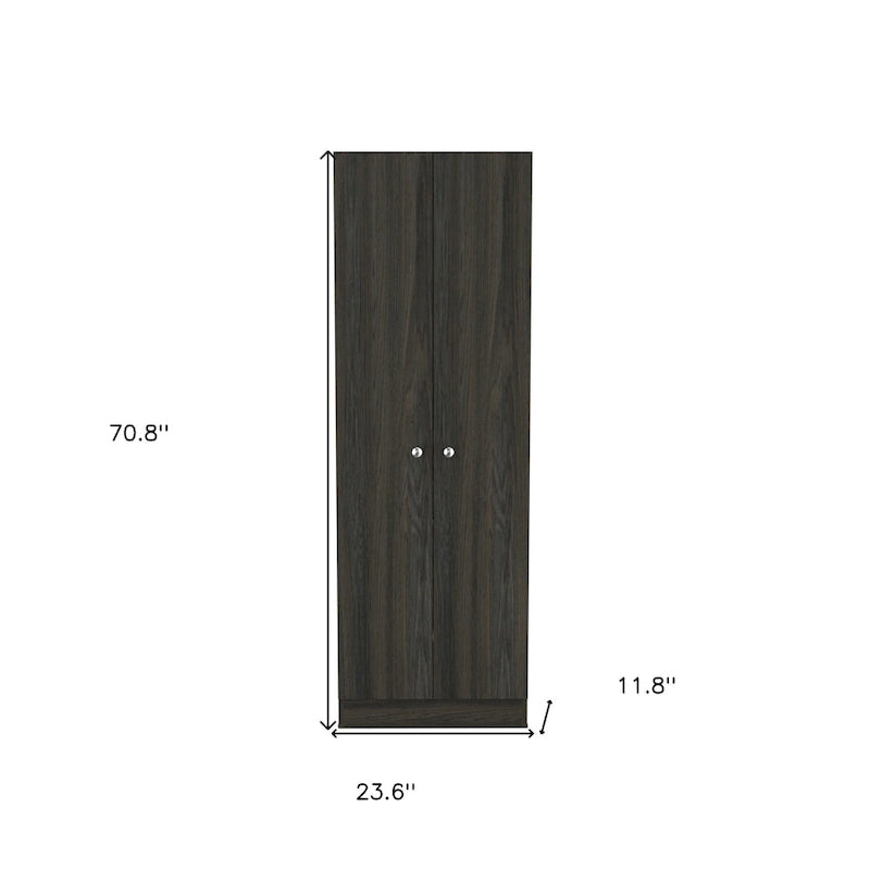 Garde-manger ou placard de rangement en bois brun foncé de 71 - 23,6' X '70,8' X '11,8