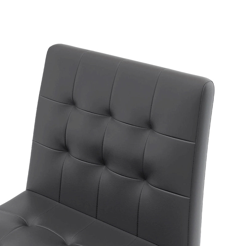 Tabourets de bar hauts modernes (lot de 2), sièges de cuisine avec dossier en PU, chaises de jeu avec pieds et repose-pieds en métal