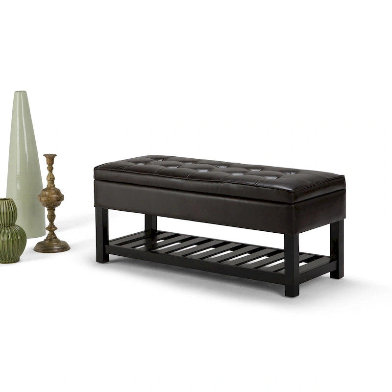 Banc ottoman rectangulaire de transition de 44 po de largeur