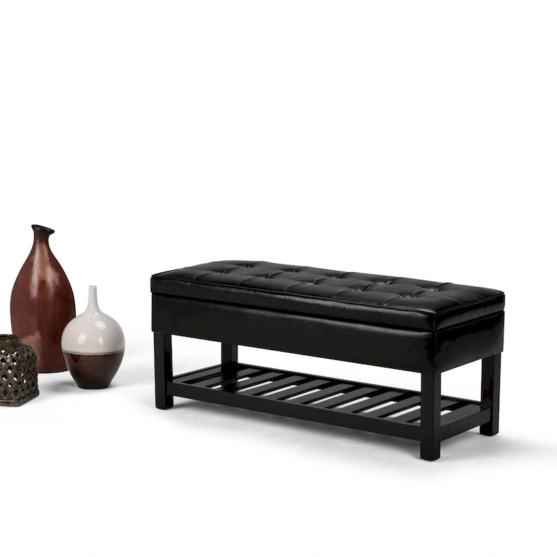 Banc ottoman rectangulaire de transition de 44 po de largeur
