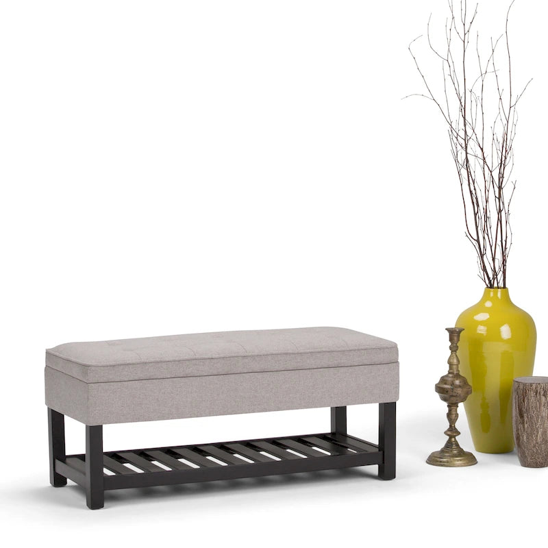 Banc ottoman rectangulaire de transition de 44 po de largeur