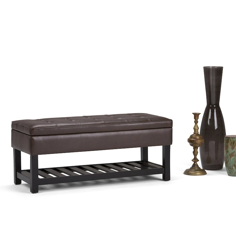 Banc ottoman rectangulaire de transition de 44 po de largeur
