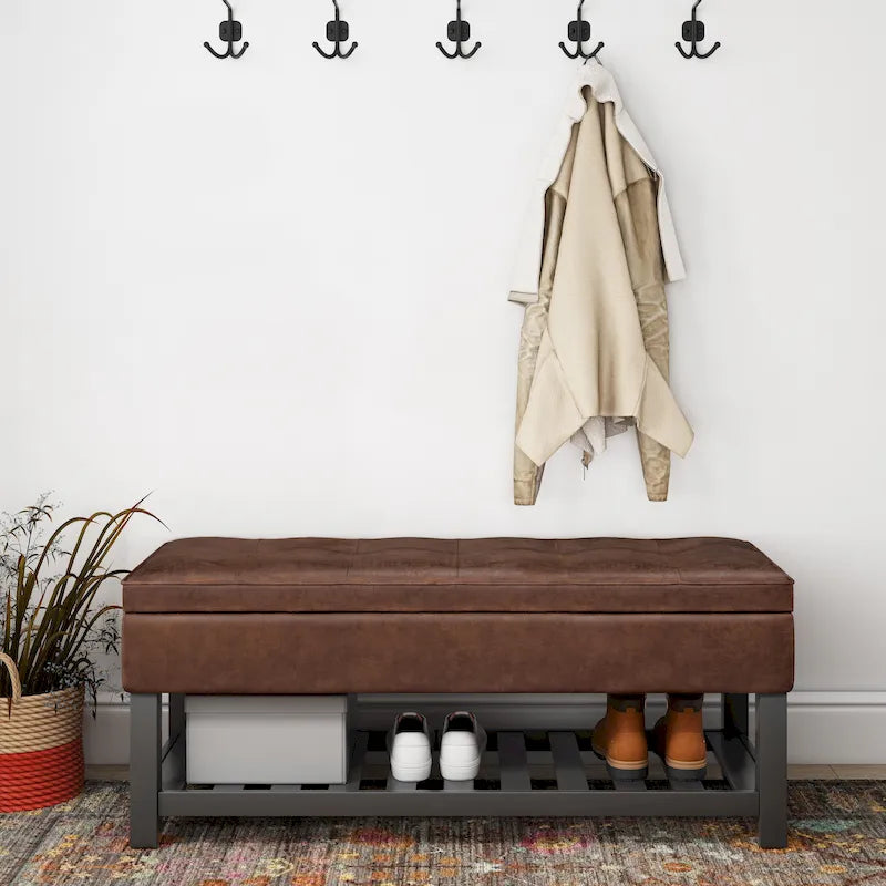Banc ottoman rectangulaire de transition de 44 po de largeur
