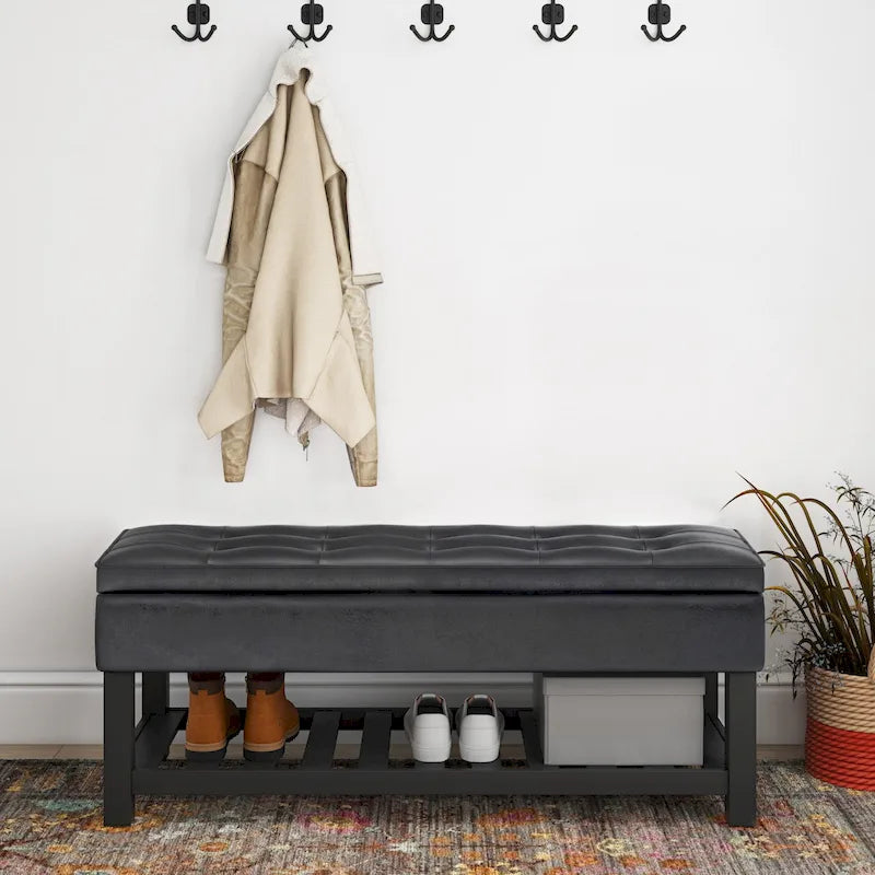 Banc ottoman rectangulaire de transition de 44 po de largeur
