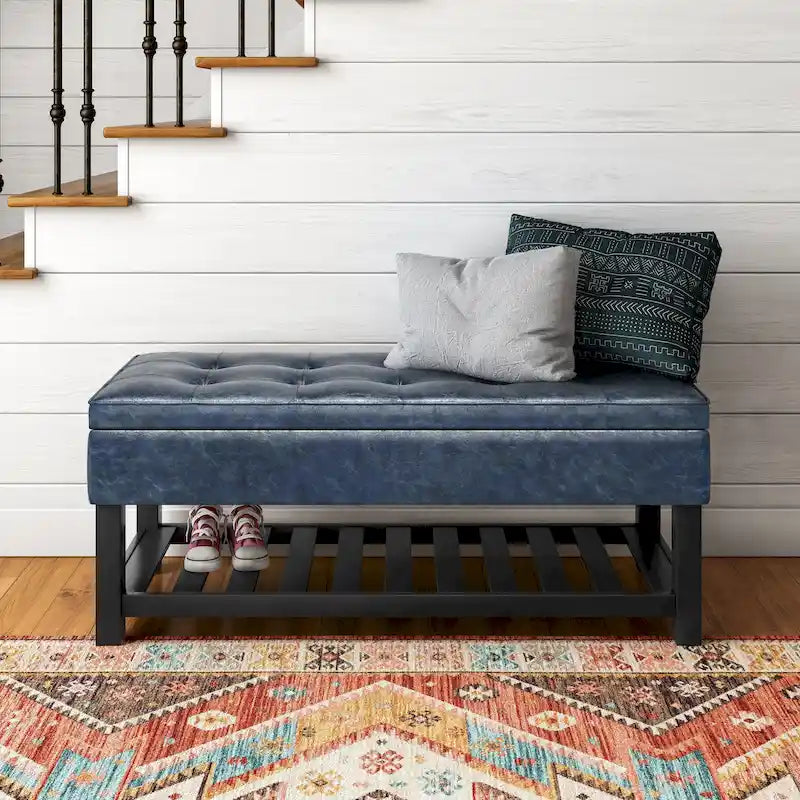 Banc ottoman rectangulaire de transition de 44 po de largeur