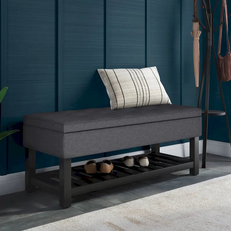 Banc ottoman rectangulaire de transition de 44 po de largeur