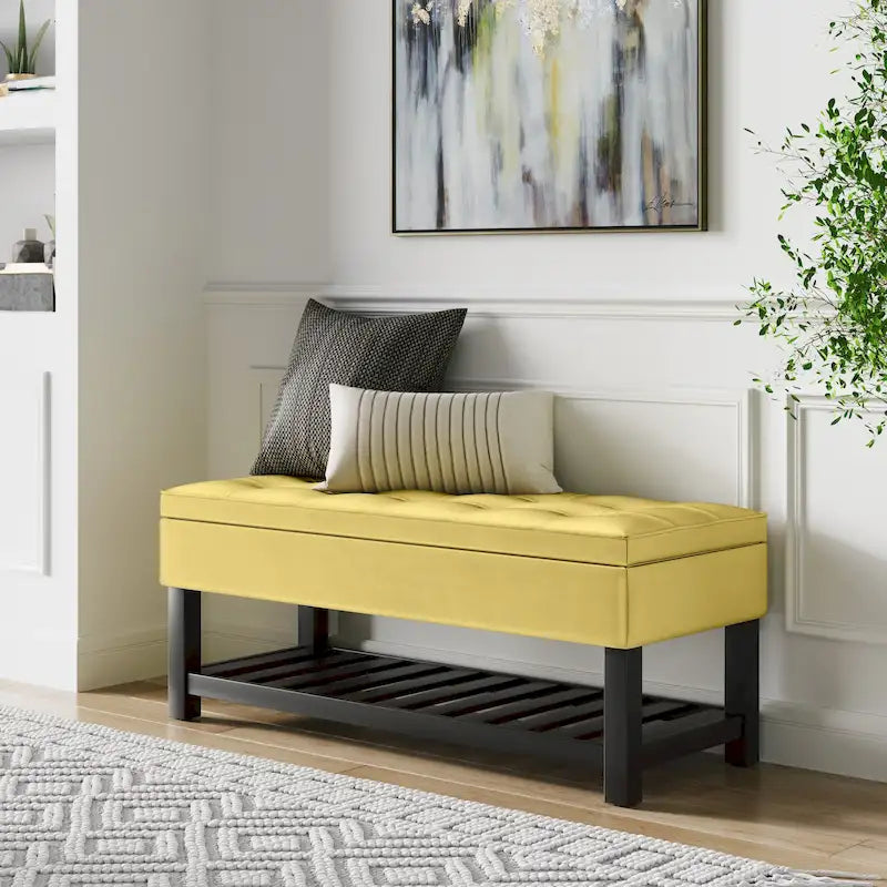 Banc ottoman rectangulaire de transition de 44 po de largeur