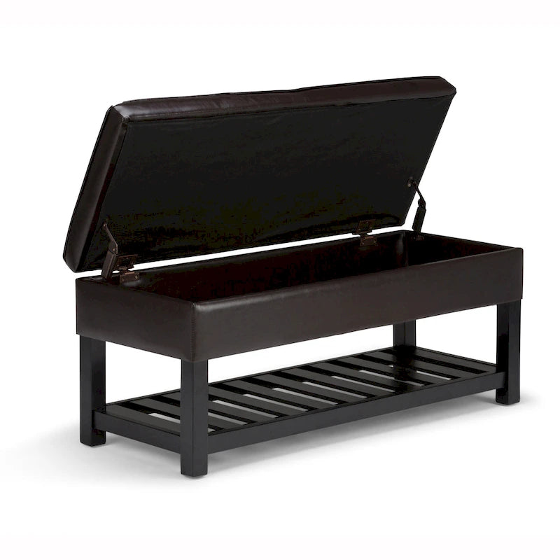 Banc ottoman rectangulaire de transition de 44 po de largeur