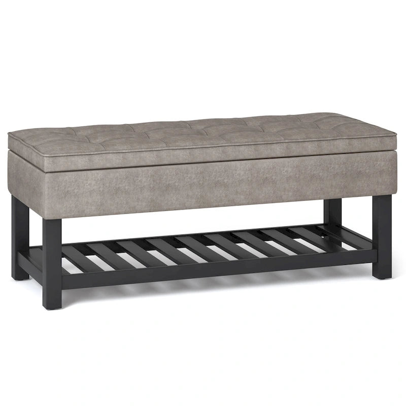 Banc ottoman rectangulaire de transition de 44 po de largeur