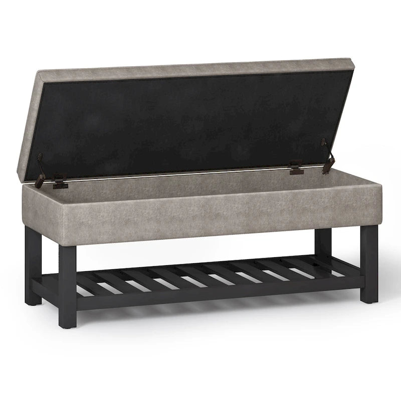 Banc ottoman rectangulaire de transition de 44 po de largeur