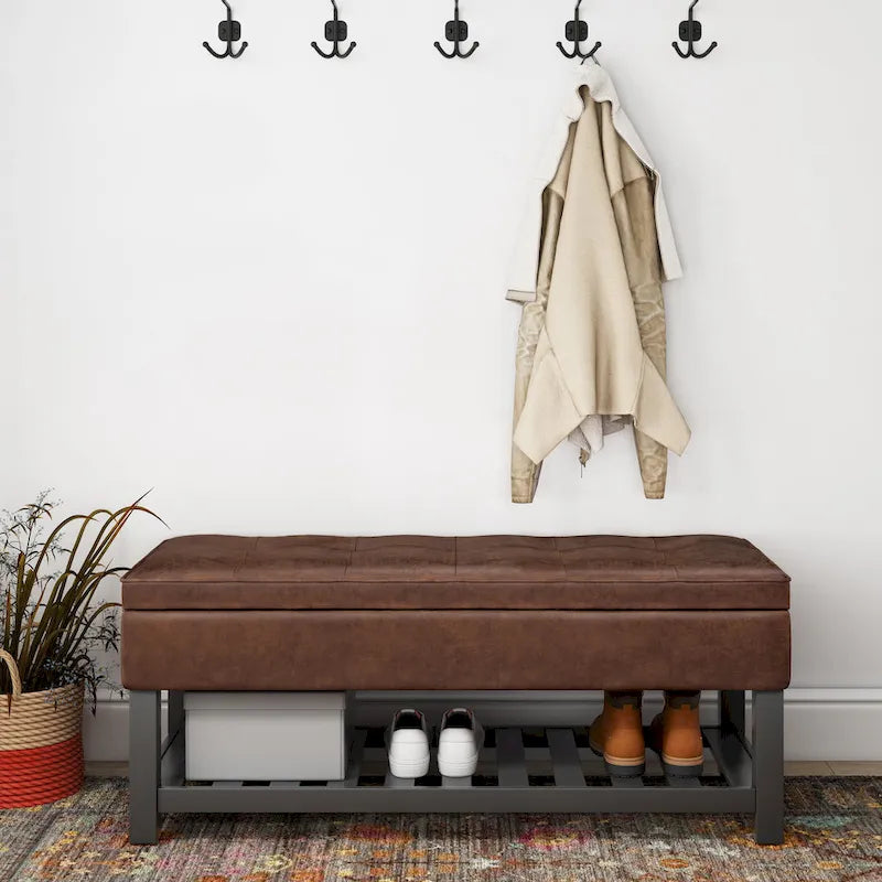 Banc ottoman rectangulaire de transition de 44 po de largeur
