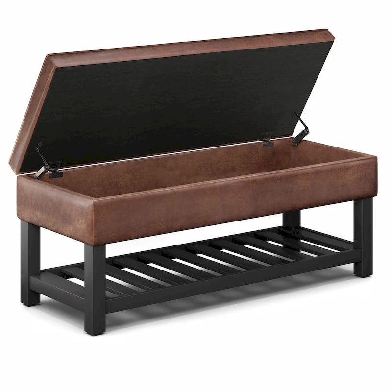 Banc ottoman rectangulaire de transition de 44 po de largeur