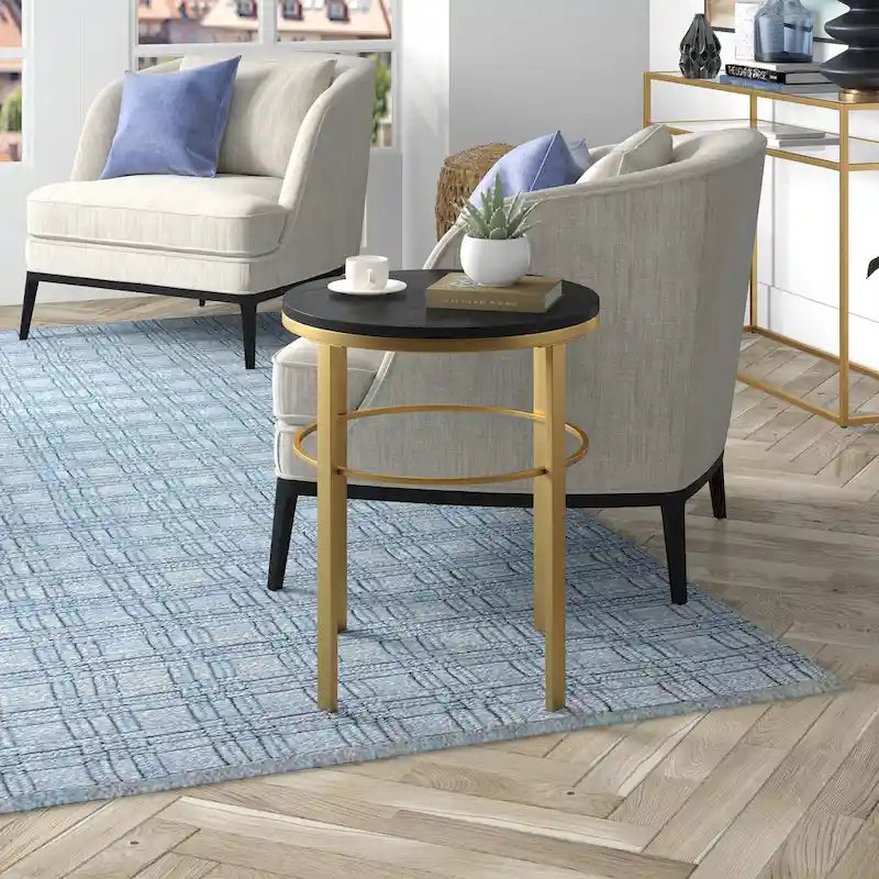 Table d'appoint ronde de 20 po de large avec plateau en MDF