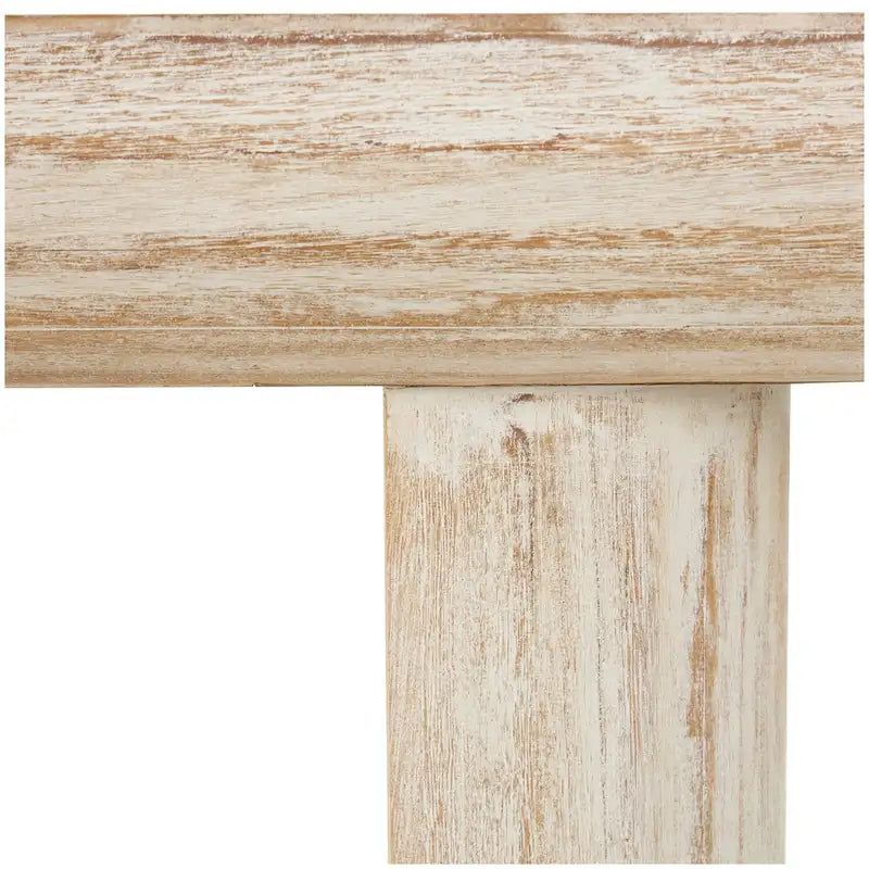 Console simple en bois avec pieds carrés – Beige – 16Lx63lx32H