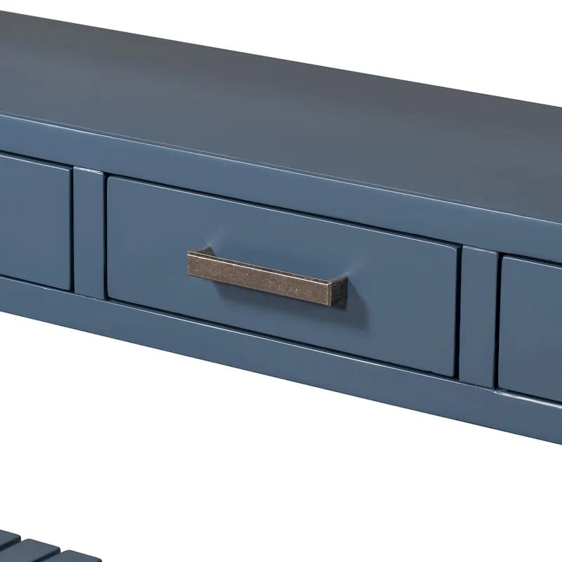 Console moderne pour salon avec 4 tiroirs et 2 étagères