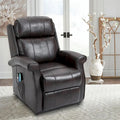 Fauteuil inclinable électrique de relaxation pour personnes âgées en similicuir avec fonction massage