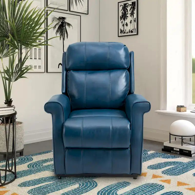 Fauteuil inclinable électrique de relaxation pour personnes âgées en similicuir avec fonction massage