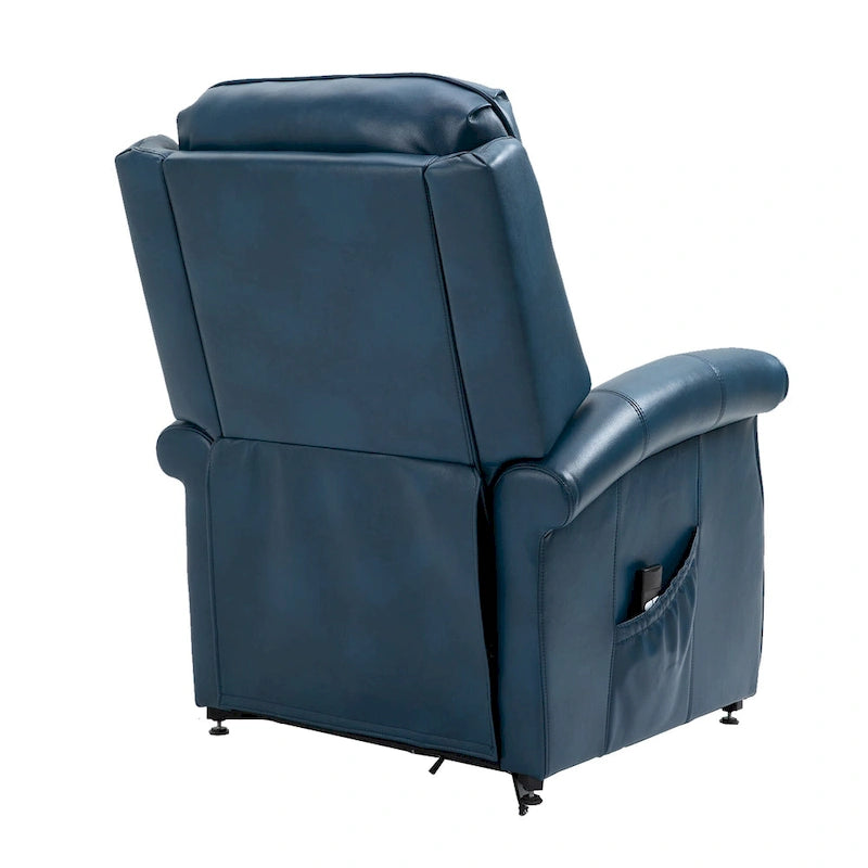 Fauteuil inclinable électrique de relaxation pour personnes âgées en similicuir avec fonction massage