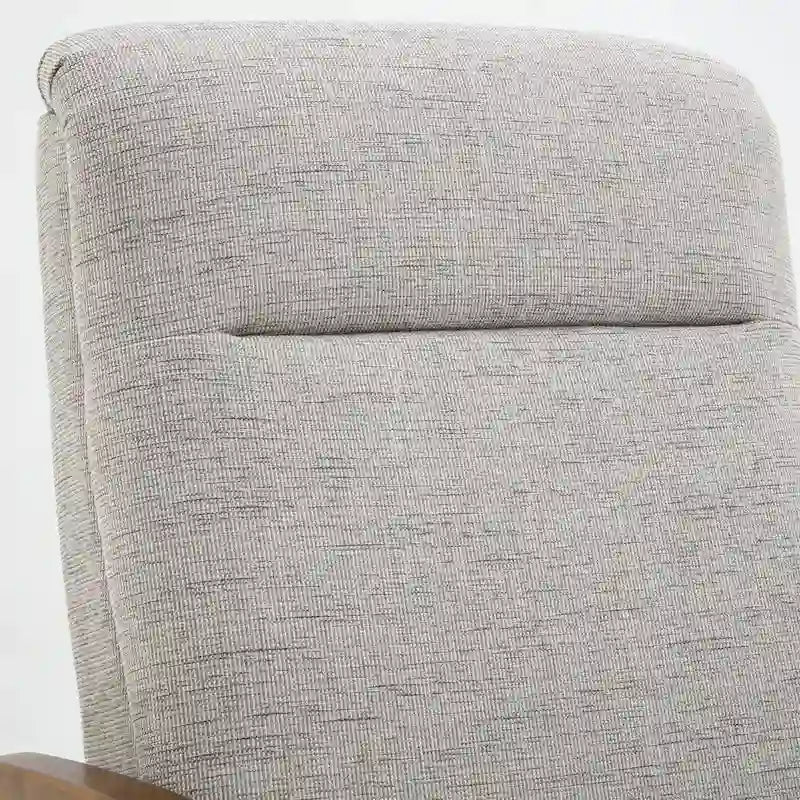 Fauteuil inclinable à dossier poussé en bois avec tissu haute performance par