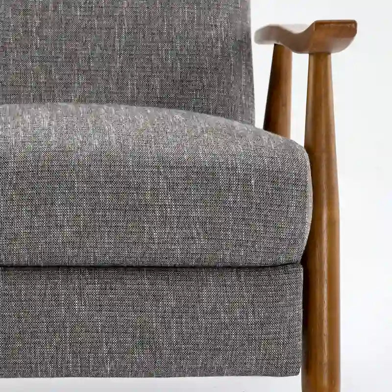 Fauteuil inclinable à dossier poussé en bois avec tissu haute performance par