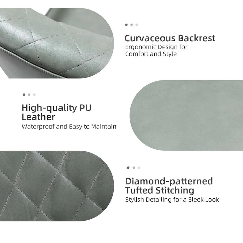 Chaise de bureau moderne pivotante et réglable en hauteur, capitonnée de diamants, par