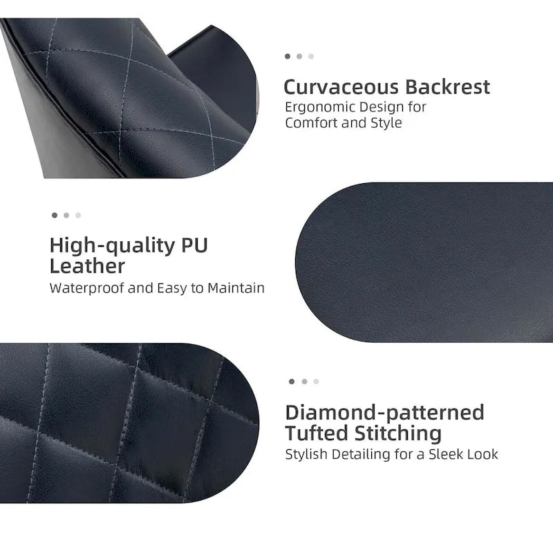 Chaise de bureau moderne pivotante et réglable en hauteur, capitonnée de diamants, par