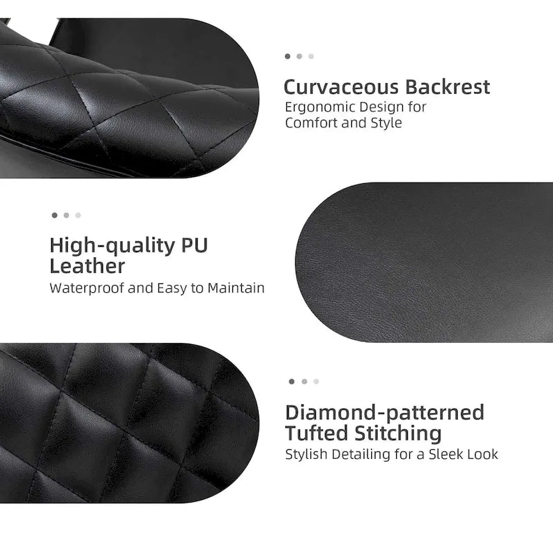 Chaise de bureau moderne pivotante et réglable en hauteur, capitonnée de diamants, par