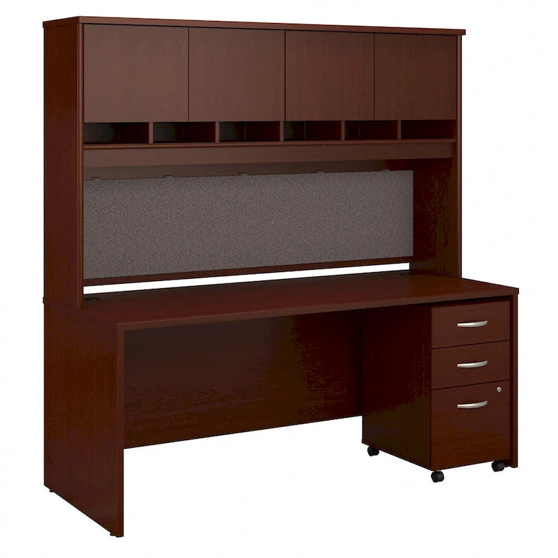 Bureau 72 x 30 avec armoirette et tiroirs par