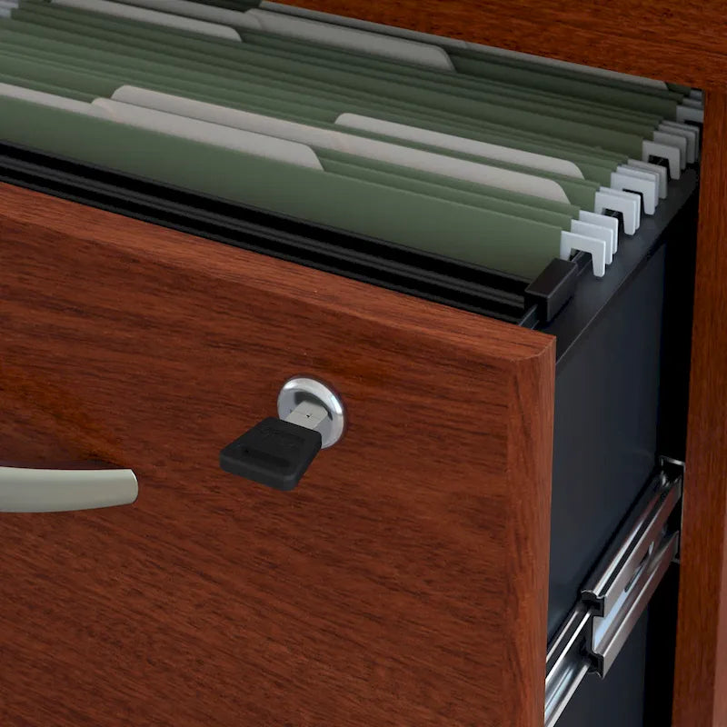 Bureau 72 x 30 avec armoirette et tiroirs par