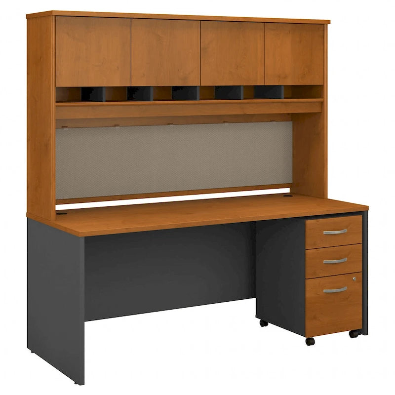 Bureau 72 x 30 avec armoirette et tiroirs par