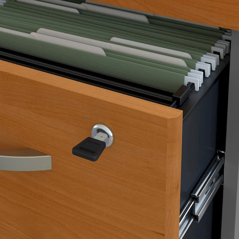 Bureau 72 x 30 avec armoirette et tiroirs par