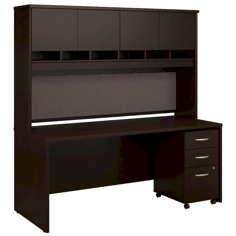 Bureau 72 x 30 avec armoirette et tiroirs par