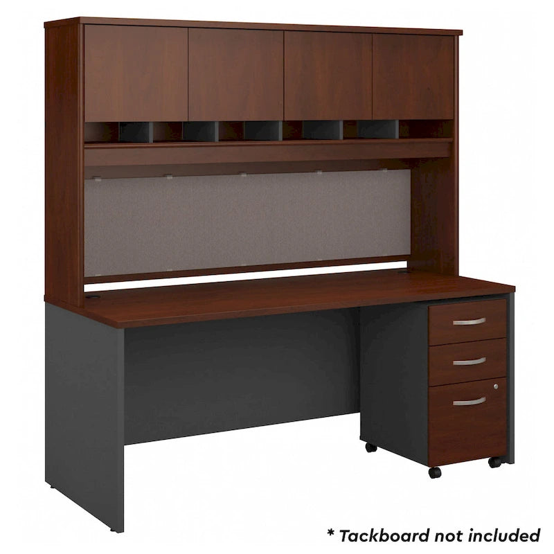 Bureau 72 x 30 avec armoirette et tiroirs par