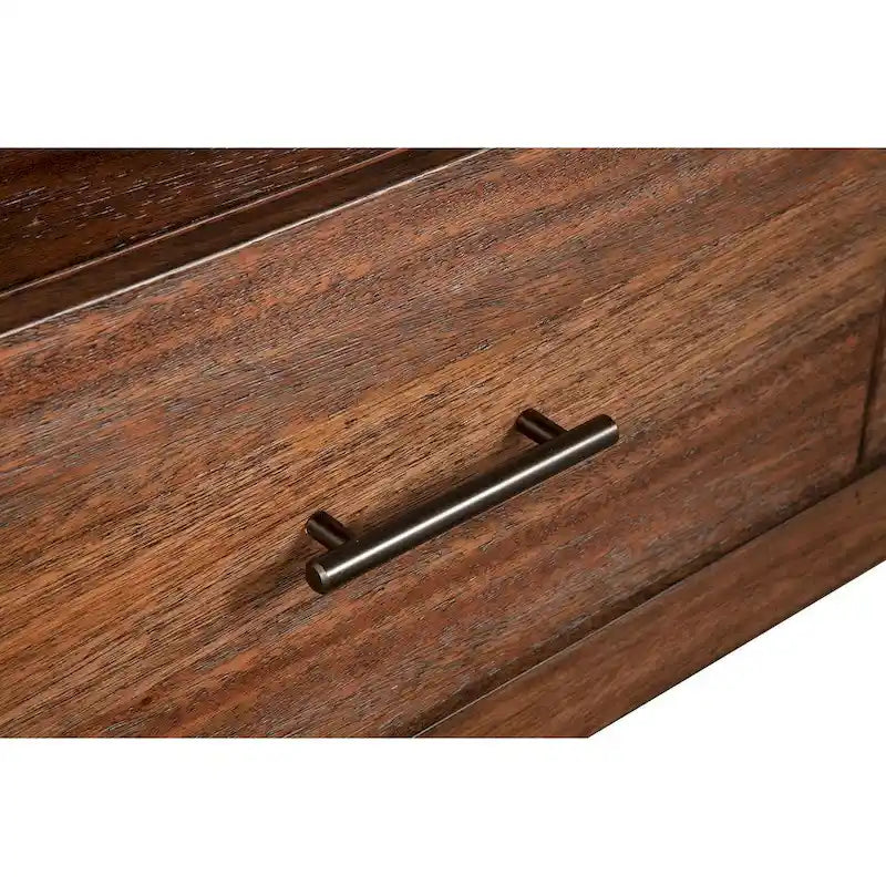de meuble TV en bois, finition Toffee (marron)