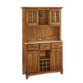 Buffet Of Buffets Buffet en bois marron avec huche - 44 x 17 x 72