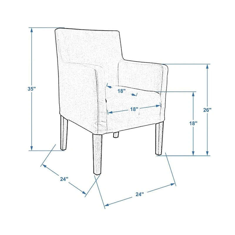 Fauteuil en lin crème et chêne de