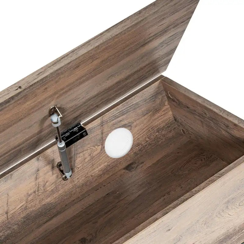 Banc d'entrée de ferme avec couvercle à charnière et rangement