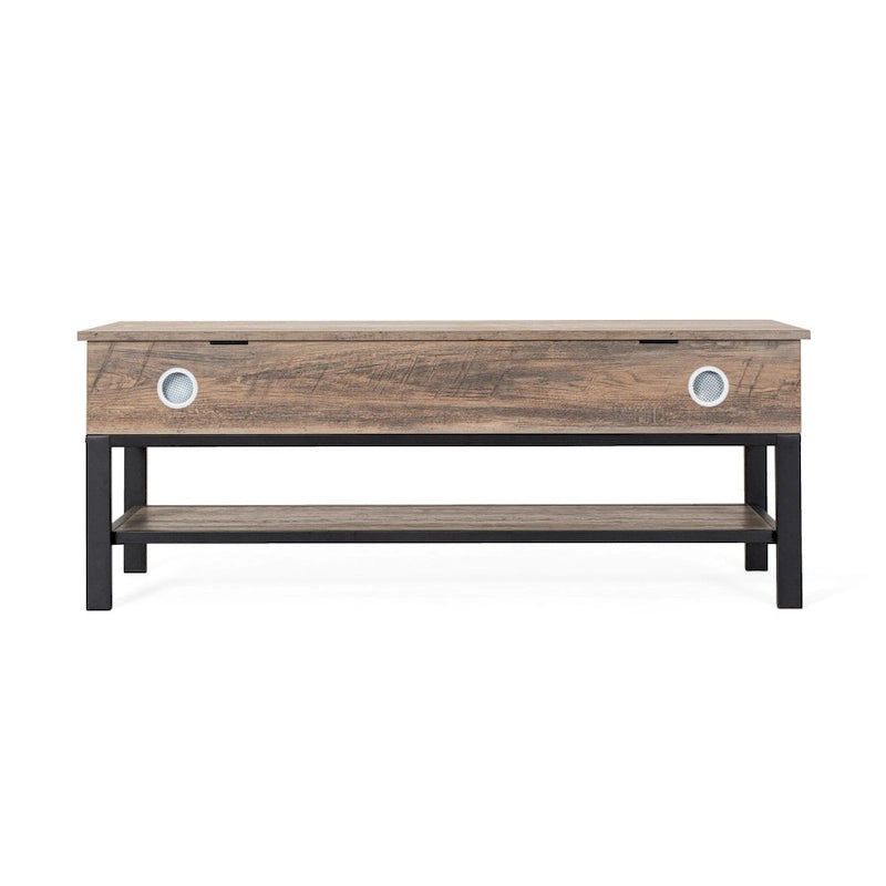 Banc d'entrée de ferme avec couvercle à charnière et rangement