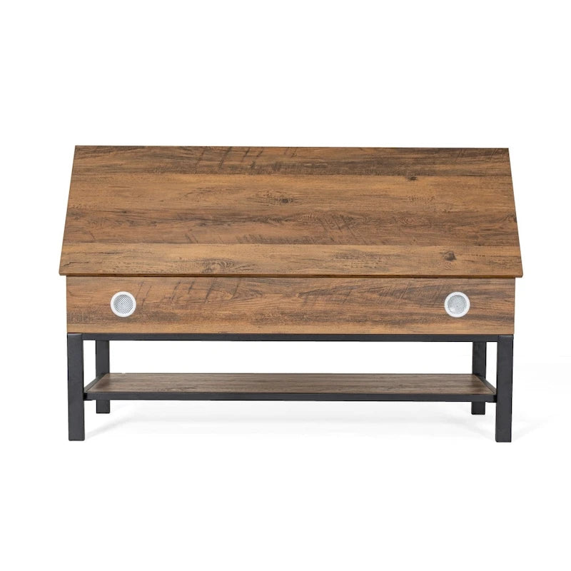 Banc d'entrée de ferme avec couvercle à charnière et rangement