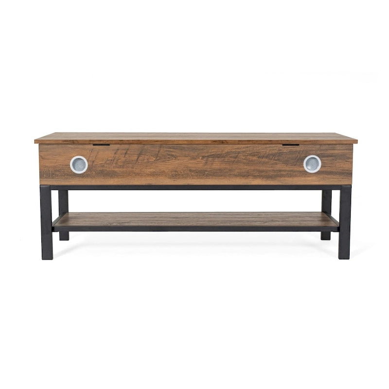 Banc d'entrée de ferme avec couvercle à charnière et rangement