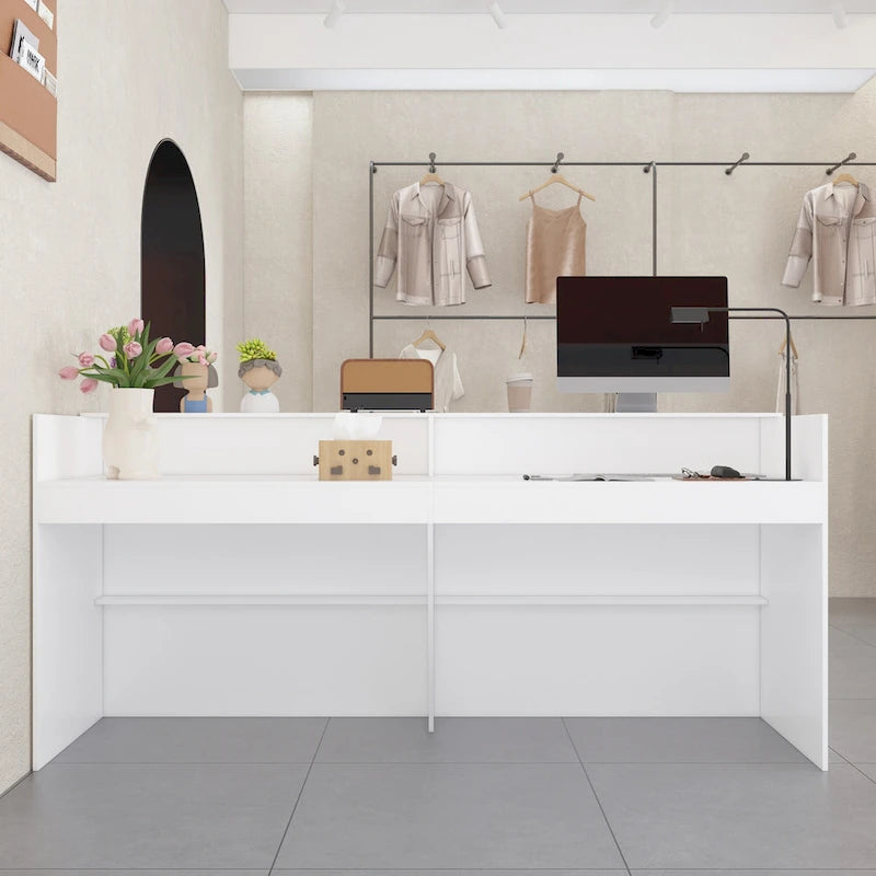Comptoir d'accueil, dessus de comptoir de transaction, plateau de bureau laminé, table avant