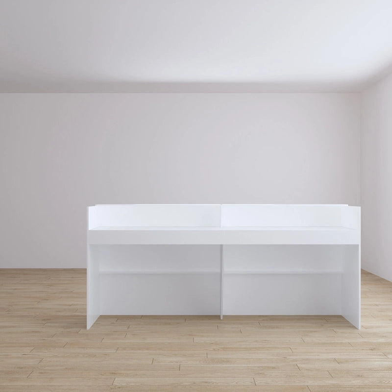 Comptoir d'accueil, dessus de comptoir de transaction, plateau de bureau laminé, table avant