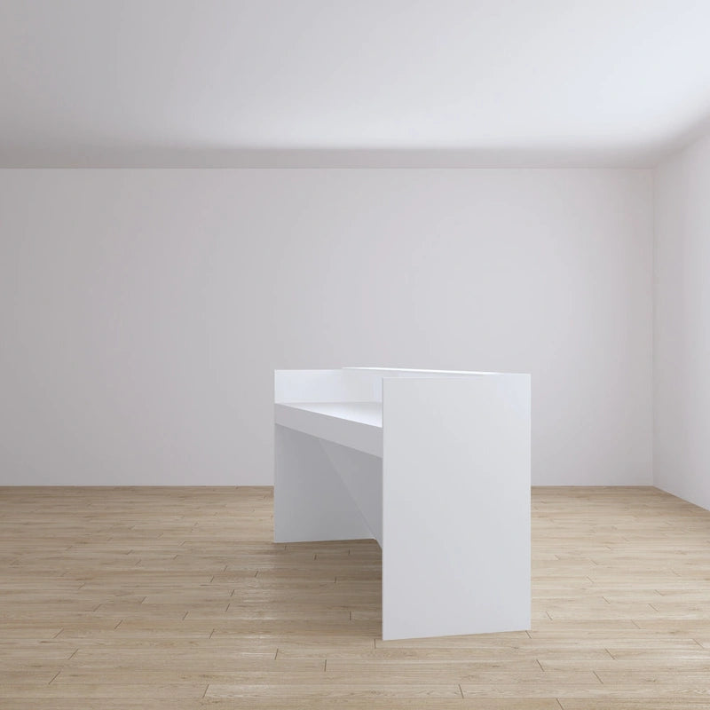 Comptoir d'accueil, dessus de comptoir de transaction, plateau de bureau laminé, table avant