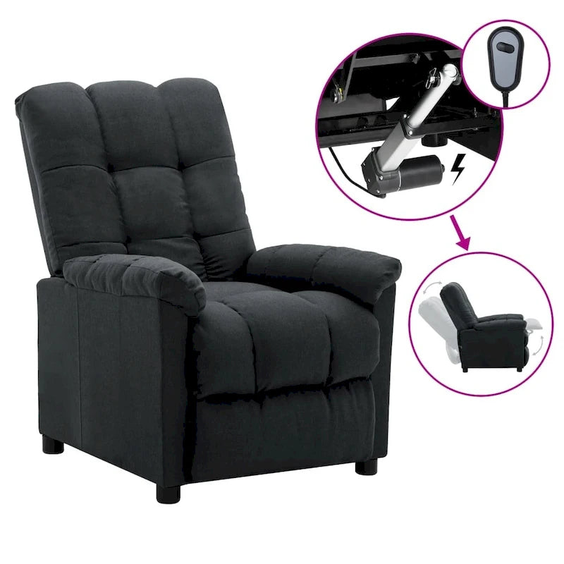 Fauteuil inclinable relaxant et confortable pour home cinéma en tissu - 29,1 x 38,9 x 40,1