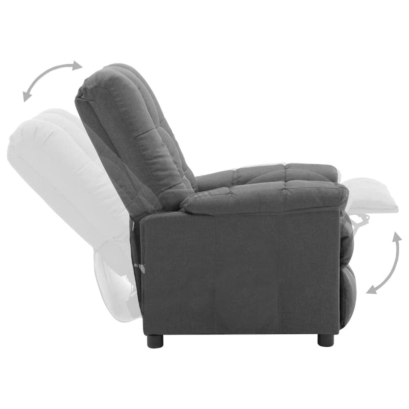 Fauteuil inclinable relaxant et confortable pour home cinéma en tissu - 29,1 x 38,9 x 40,1