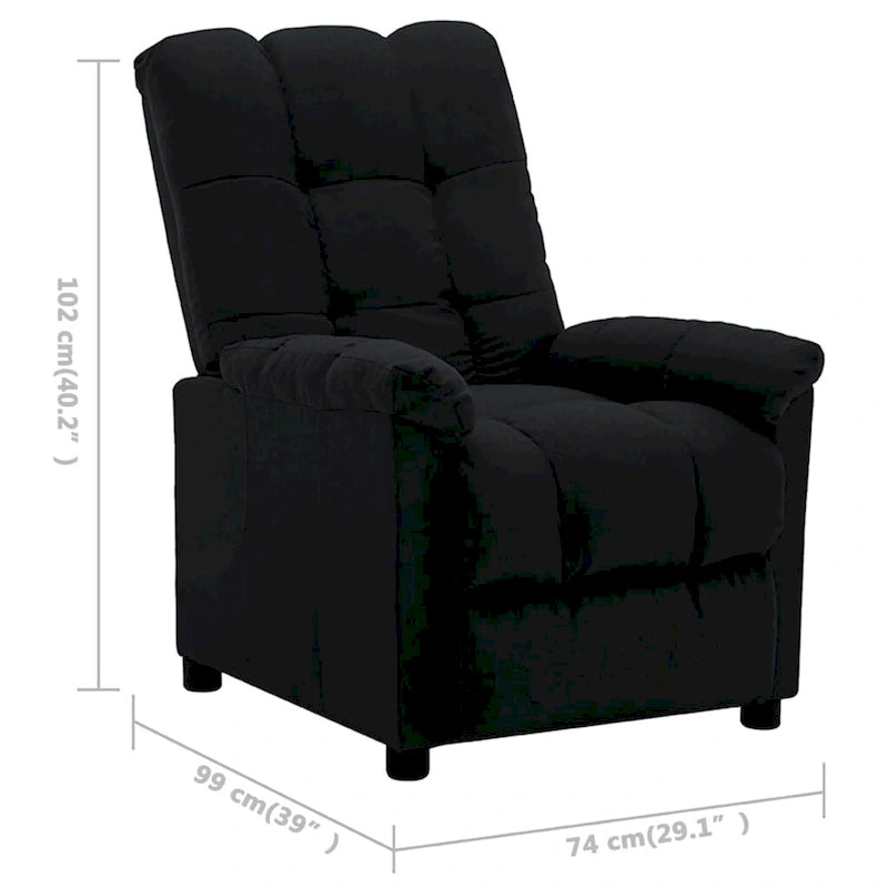 Fauteuil inclinable relaxant et confortable pour home cinéma en tissu - 29,1 x 38,9 x 40,1